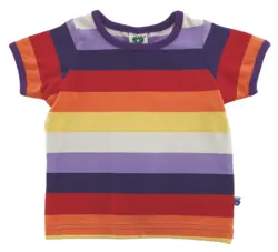 Ny Småfolk stribet kortærmet T-shirt str. 74