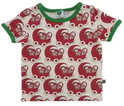 Ny Småfolk råhvid kortærmet T-shirt str. 68