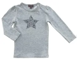 Norlie grå meleret langærmet T-shirt str. 80