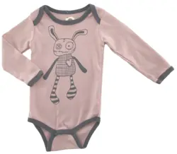 Small rags pudderfarvet langærmet body str. 74