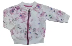 Friends hvid blomstret sweat cardigan str. 68