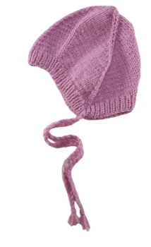 Ny hjemmestrikket rosa blød babyhue str. 4-9 mdr