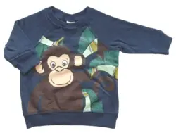 H&M blågrå langærmet sweatshirt str. 68