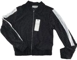 Ny Hound sort prikket bomber cardigan str. L