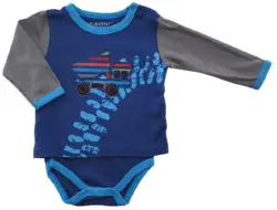 Fixoni blå body-bluse str. 68