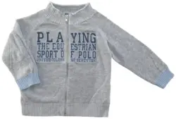 Benetton lysegrå tynd strik cardigan str. 74