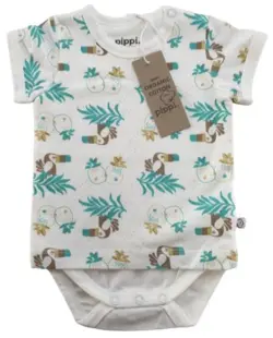 Ny Pippi råhvid body-T-shirt str. 56