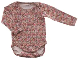 VRS pudderfarvet småblomstret body str. 62