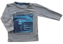 Name it lysegrå langærmet T-shirt str.80