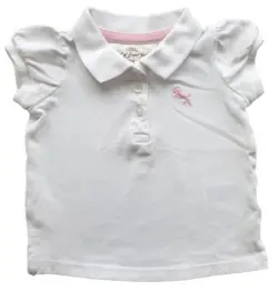 H&M hvid kortærmet polo str. 68