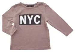 Petit pudderfarvet langærmet T-shirt str. 74