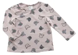 H&M rosa langærmet T-shirt str. 68