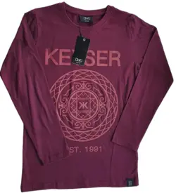 Ny D-XEL vinrød langærmet T-shirt
