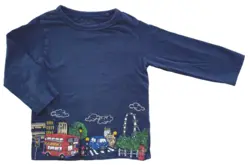 Next mørkeblå langærmet T-shirt str. 86