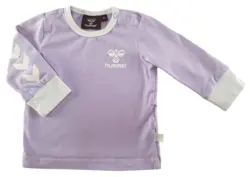 Hummel lyselilla langærmet bluse str. 62
