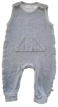 Minymo lysegrå meleret heldragt str. 74