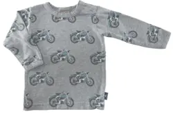 Hust lysegrå langærmet T-shirt str. 68