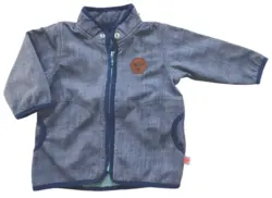Hummel blå denim-look softshell jakke str. 68