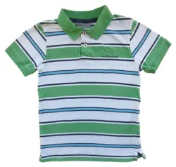 Race marine grønstribet kortærmet T-shirt str. 140