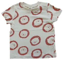 H&M lys beige kortærmet T-shirt str. 74