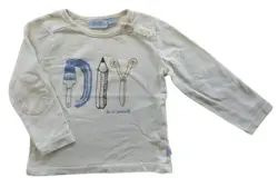 Noa Noa lys beige langærmet bluse str. 74