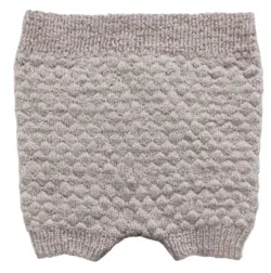 Hjemmestrikkede rosa uld shorts str. 68-74