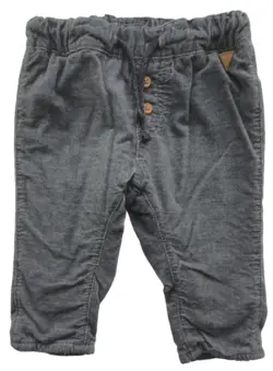 H&M grå forede babyfløjlsbukser str. 68