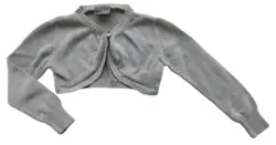 Mads og Mette lysegrå langærmet bolero str. 98-104