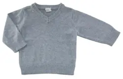 H&M lysegrå finstrikket trøje str. 74