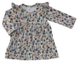 Name it flot beige blomstret kjole str. 74
