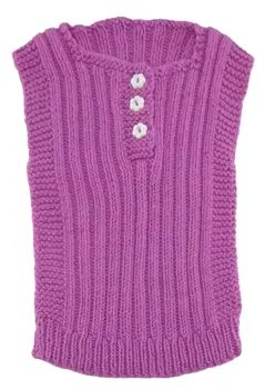 Hjemmestrikket pink vest str. 6-12 mdr