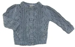 Name it grå langærmet strikket cardigan str. 86
