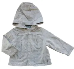 Obaibi lysegrå langærmet sweat bluse str. 74