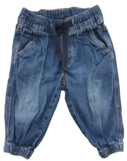 H&M blå pull-on denim bukser str. 74