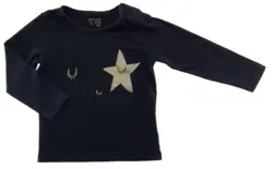 VRS sort langærmet T-shirt str. 86