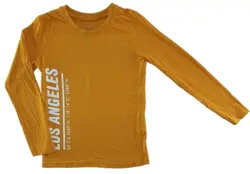 VRS varmgul langærmet T-shirt str. 110-116