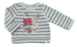 H&M lysegrå langærmet sweatshirt str. 74