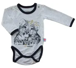 Hummel lysegrå langærmet body str. 56