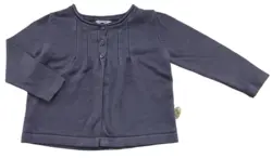 Pomp de lux grå finstrikket cardigan str. 80