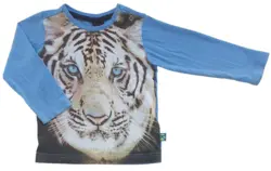 Kids up lyseblå langærmet T-shirt str. 68