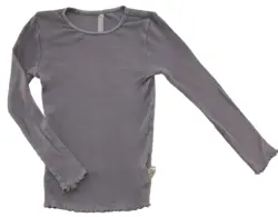 Pomp de lux gråbrun rib bluse str. 104