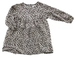 H&M beige tynd langærmet kjole str. 80