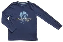 Lupilu mørkeblå langærmet T-shirt str. 110-116