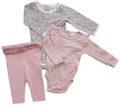 H&M to body's og et par rosa leggings str. 68