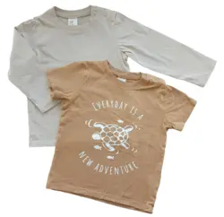 H&M to lysebrune T-shirts str. 86