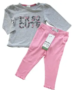Nye VRS leggings og H&M bluse str. 68