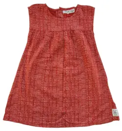 Small Rags orangerød mønstret kjole str. 92