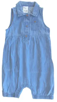 VRS lyseblå tynd denim heldragt str. 86