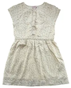 Noa Noa beige-svag gul blomstret kjole str. 110