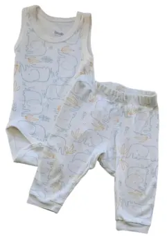 Bebetto råhvidt babysæt str. 68